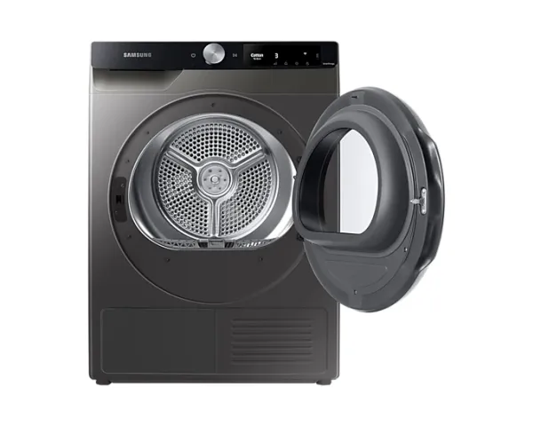 Samsung DV6000T, Fritstående, Front-læsning, Varmepumpe, Sølv, Sort, 115 L