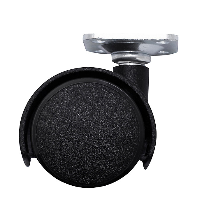 Roulette jumelée pivotante noire ø3.5 cm, charge max 30 kg