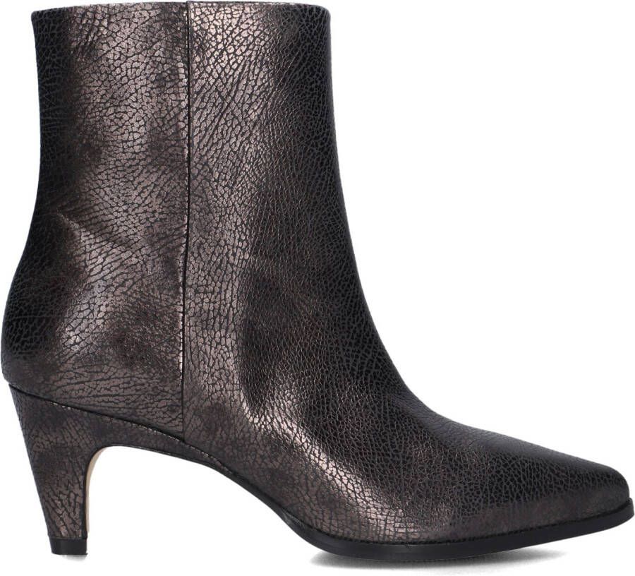 VIA VAI Enkellaarsjes Dames Lina Jackson Maat: 38 Materiaal: Leer Kleur: Grijs