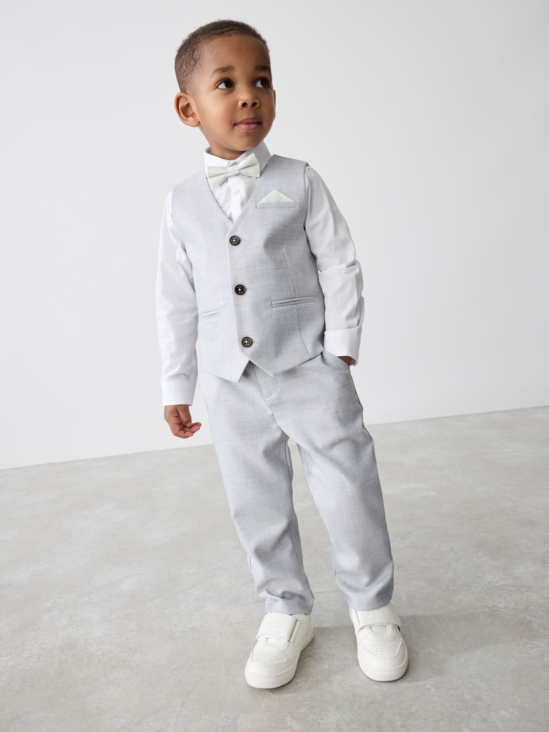Grijs - Baker by Ted Baker set van gilet, overhemd en broek