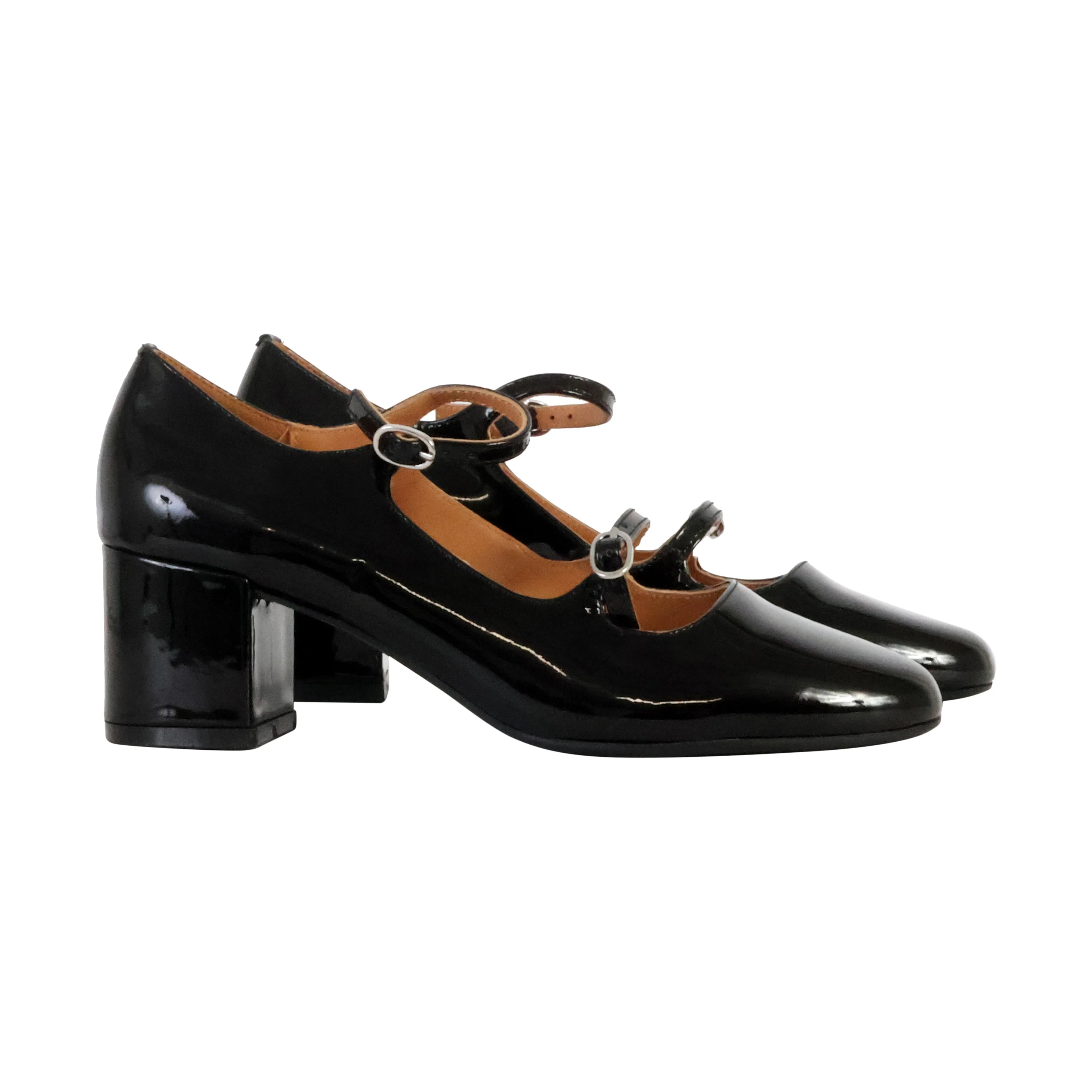 Ballerines à talon cuirpivoine | Noir