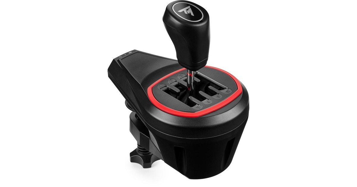 ThrustmasterTH8S Add-On gaming shifter  (Zwart/rood, Pc, PlayStation 4, PlayStation 5, Xbox Series X|S, Xbox One)