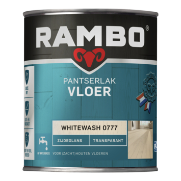 Rambo Pantserlak vloer zijdeglans transparant whitewash 750 ml