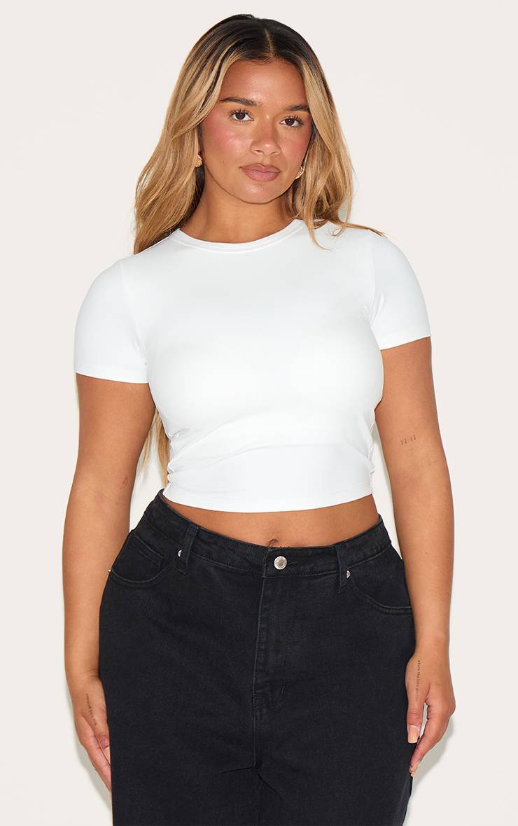 Blanc T-shirt Sculptant Shape Avec Soutien-gorge Intégré