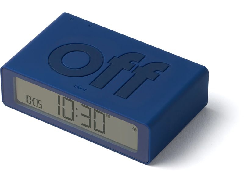 Lexon Digitalwecker Flip Mini Dunkelblau Mini LCD-Wecker mit Umkehrfunktion (On/Off)