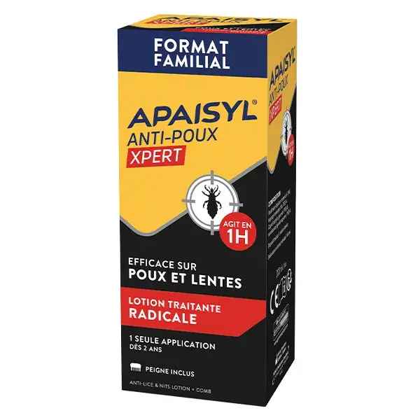 Loção Apaisyl Xpert contra piolhos e lêndeas 200ml + pente