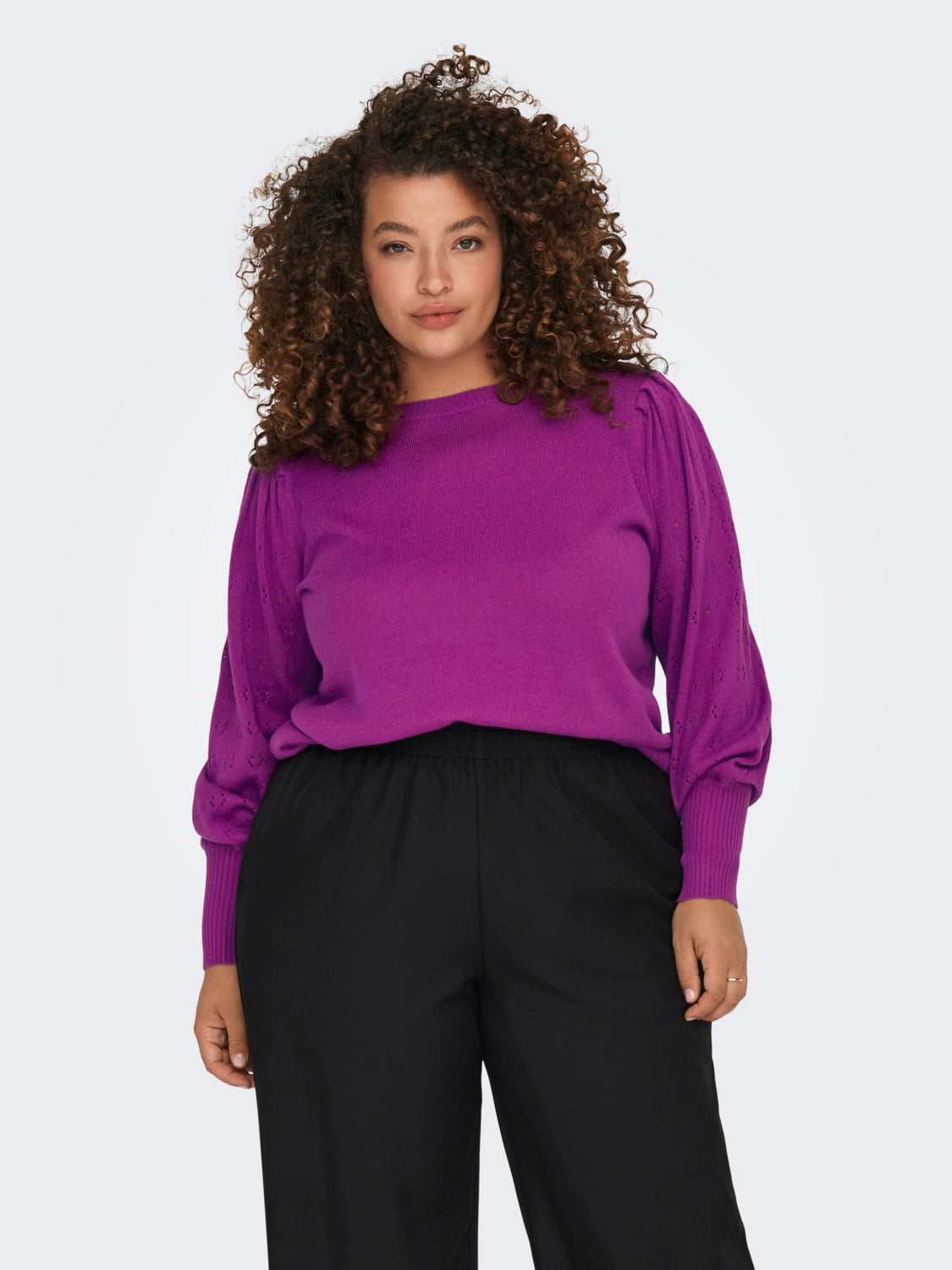 CARMIRLA Strickpullover Purple Wine