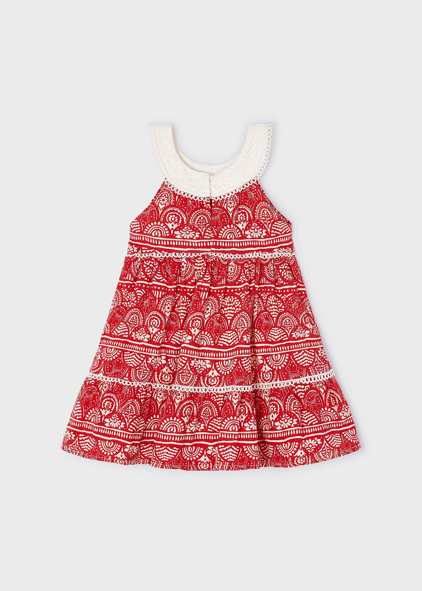 Vestido com bolsa de guipure para meninas da Granada