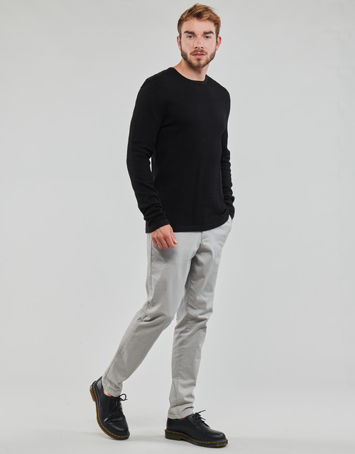 Only & Sons  - ONSPANTER REG 12 STRUC CREW KNIT NOOSKNIT NOOS - Noir