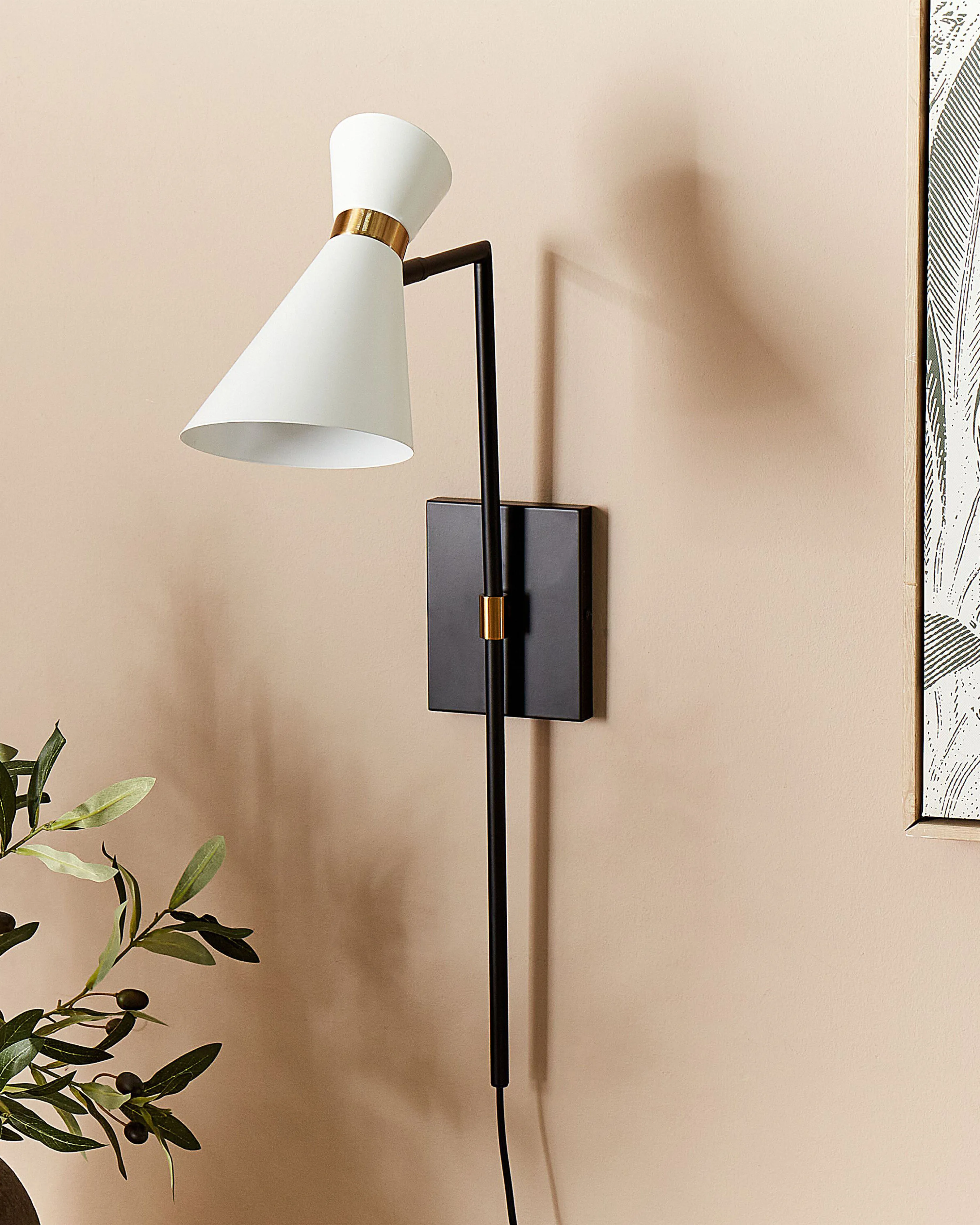 Wandlamp MELAWI verstelbaar Metaal Wit