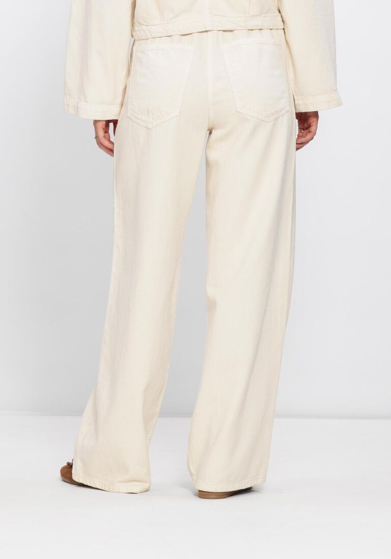 gebroken wit knit-ted wijde broek twiggy