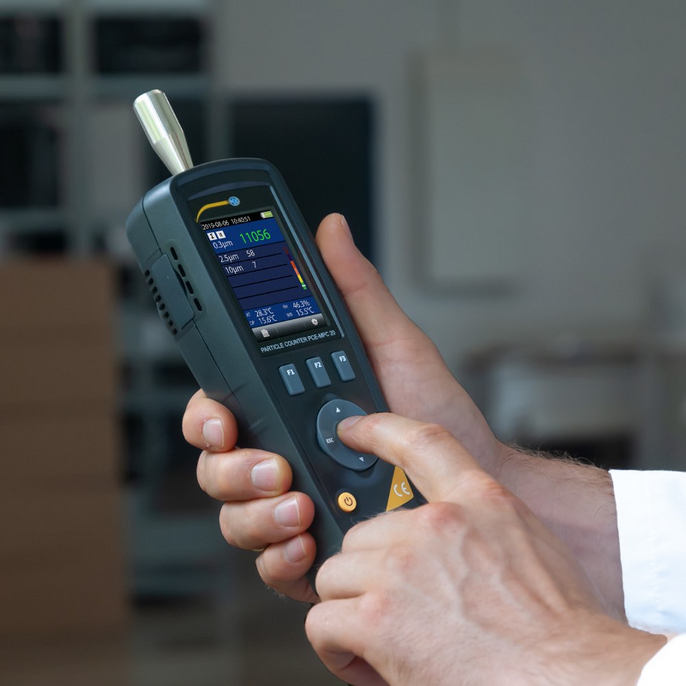 PCE Partikelzähler PCE-MPC 20 Temperatur Datenlogger Luftfeuchte Staubmessgerät