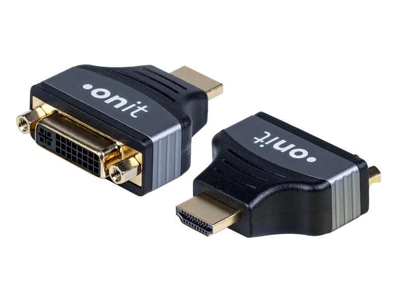 onit Adapter HDMI - DVI-D, 1 Stück Videoadapter HDMI auf DVI-D
