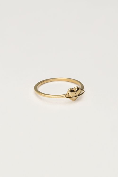 Starry ring met hartjes planeet