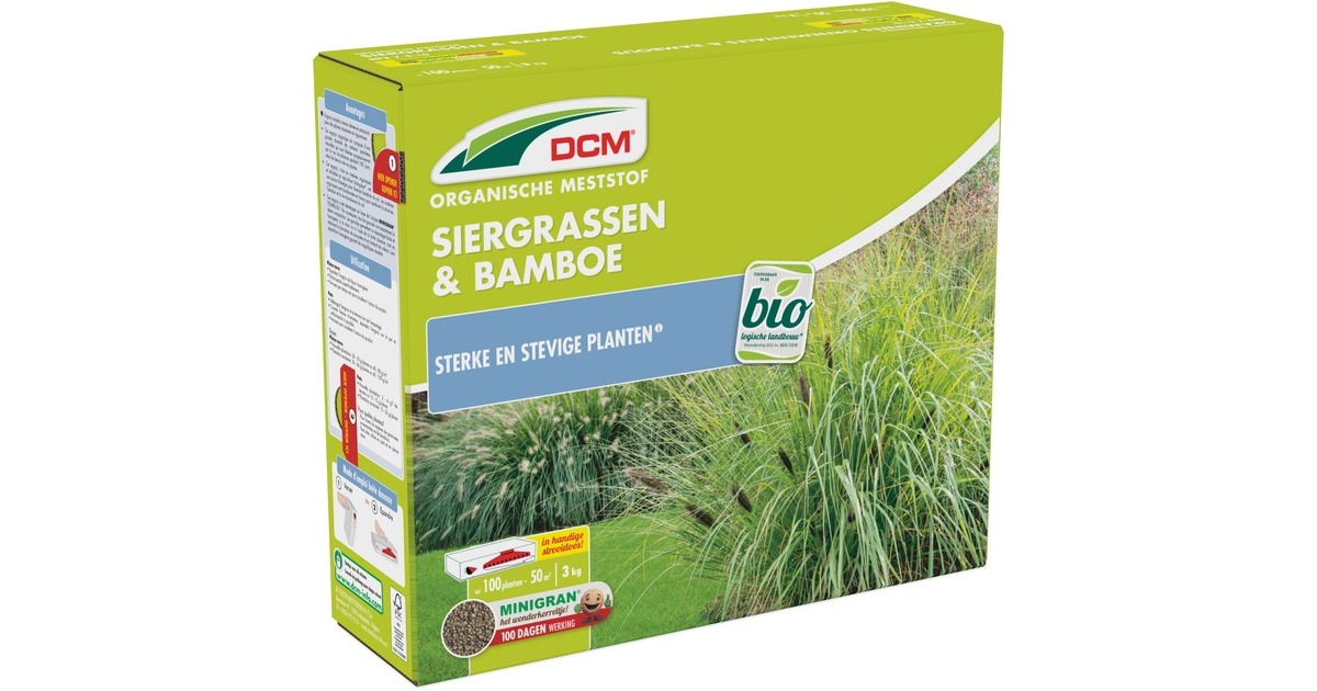 DCMMeststof Siergrassen & Bamboe 3 kg  (Tot 50 m²)