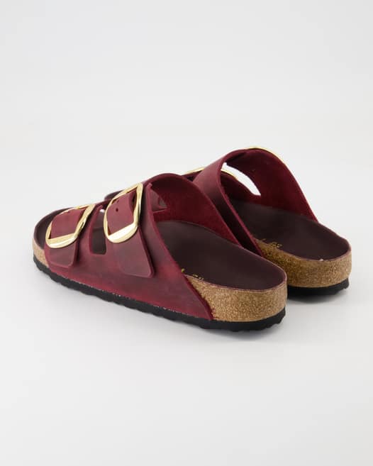 Birkenstock Arizona Big Buckle Pantoletten in Bordeaux