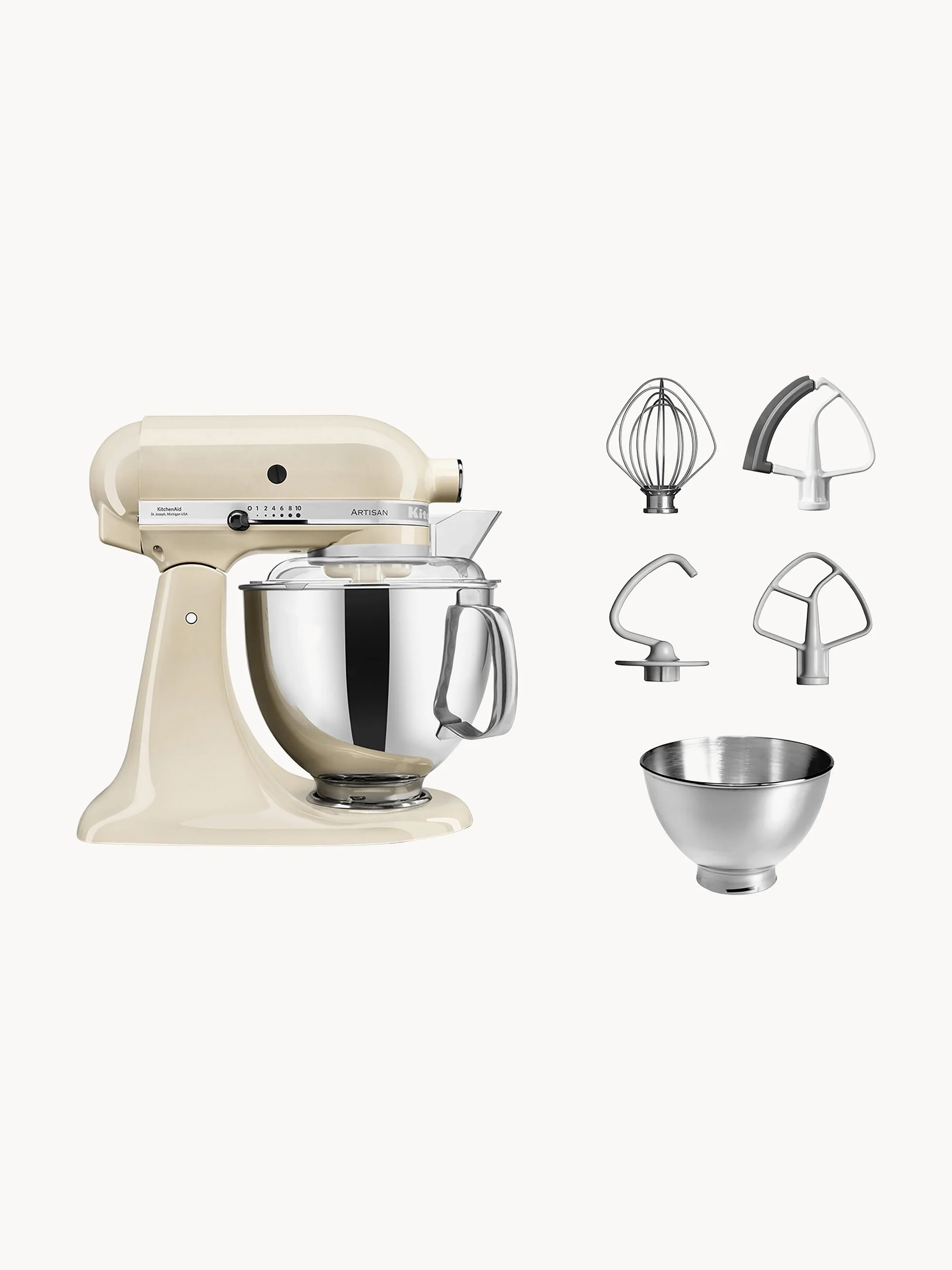 Kantelbare keukenmachine Artisan, 4.8 L, 8-delig