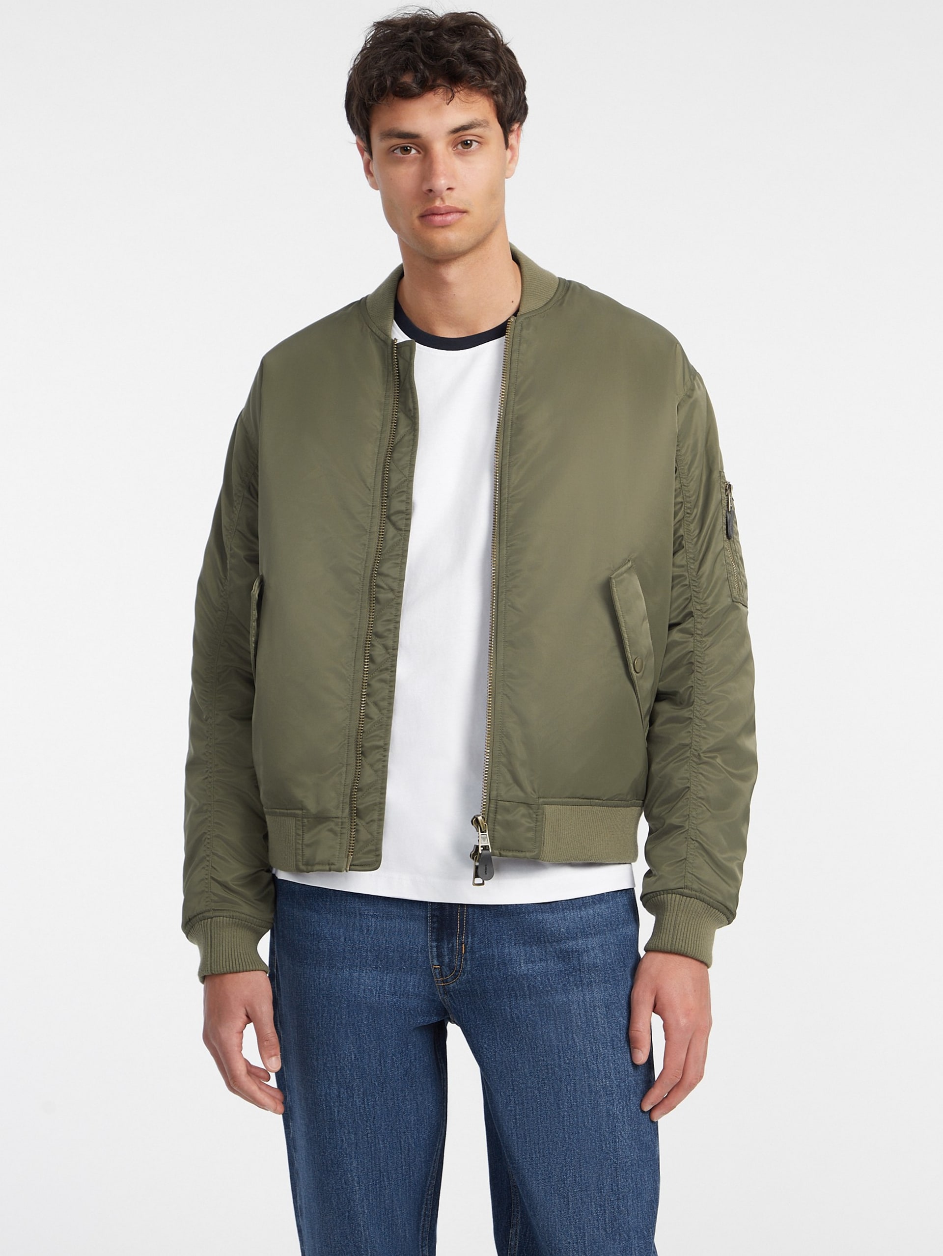 Jaqueta bomber de nylon