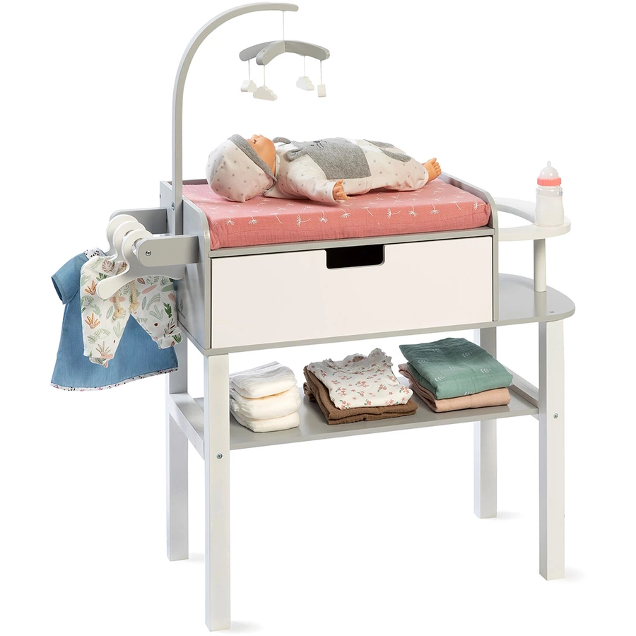 MUSTERKIND® Puppen-Wickelkommode Viola grauweiß