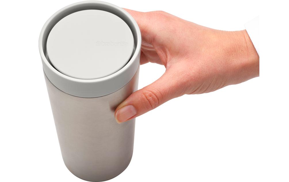 Thermobecher Make & Take 360 ml, Hellgrau/SilberIsolierbecher