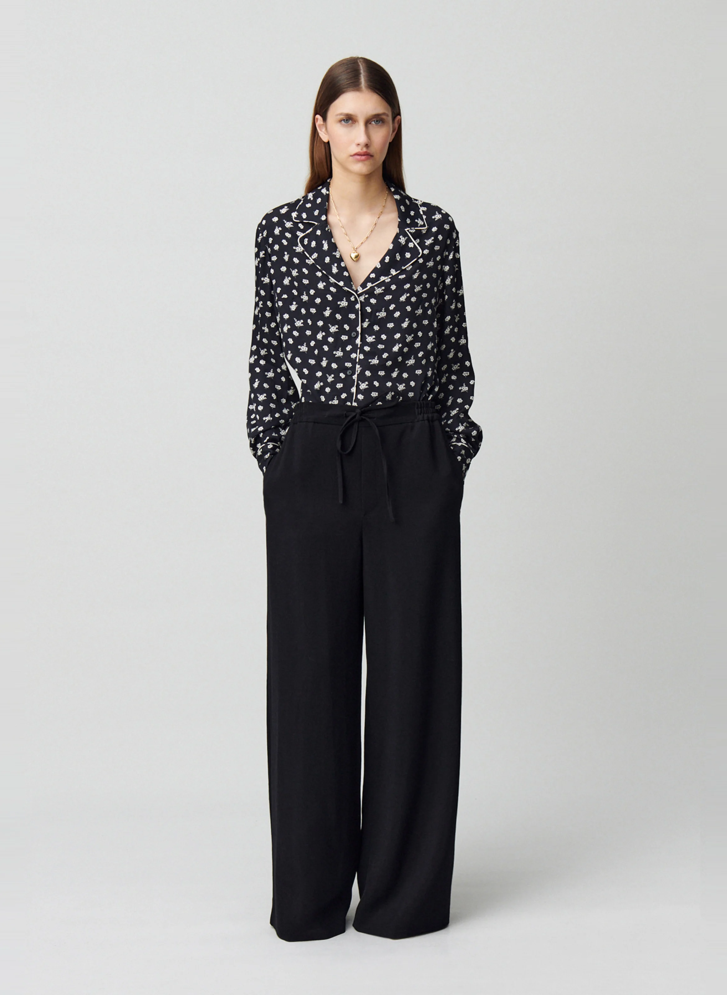 Pantalon large| Noir