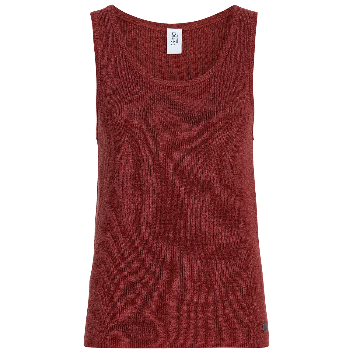 Gina Collection Damen Top mit Effektgarn dunkelrot