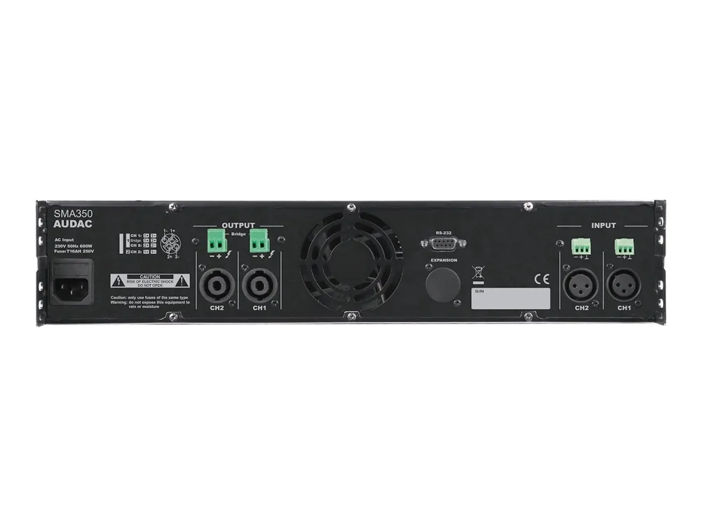 Audac SMA350 - Forstærker - 2 x 350 Watt - sort
