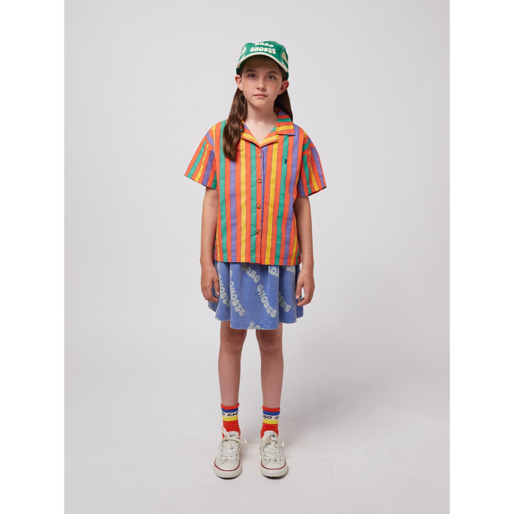 Køb Bobo Choses Blue Wavy Bobo Choses All Over Waffle Nederdel