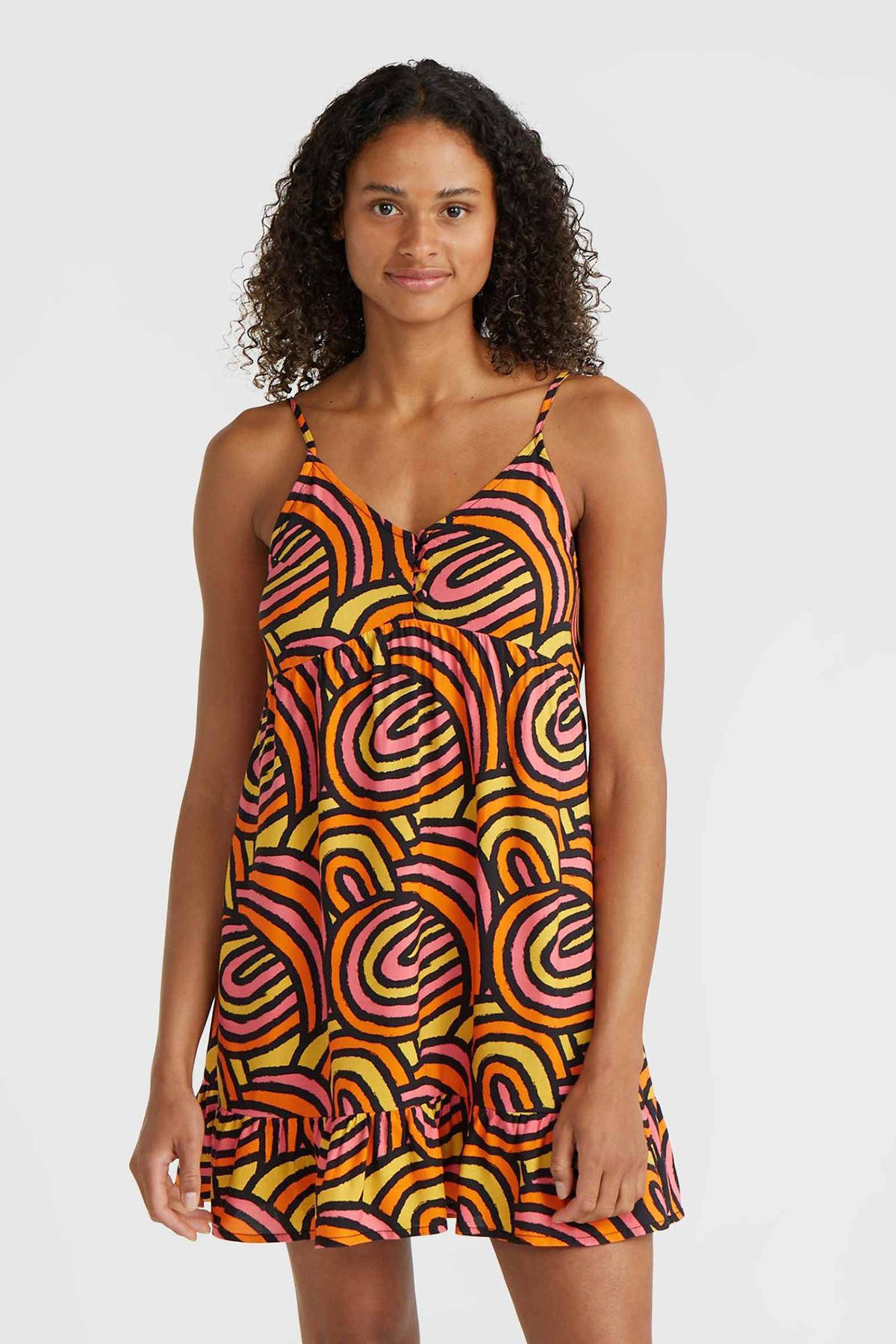 O'Neill strandjurk Malu Beach oranje/roze/zwart