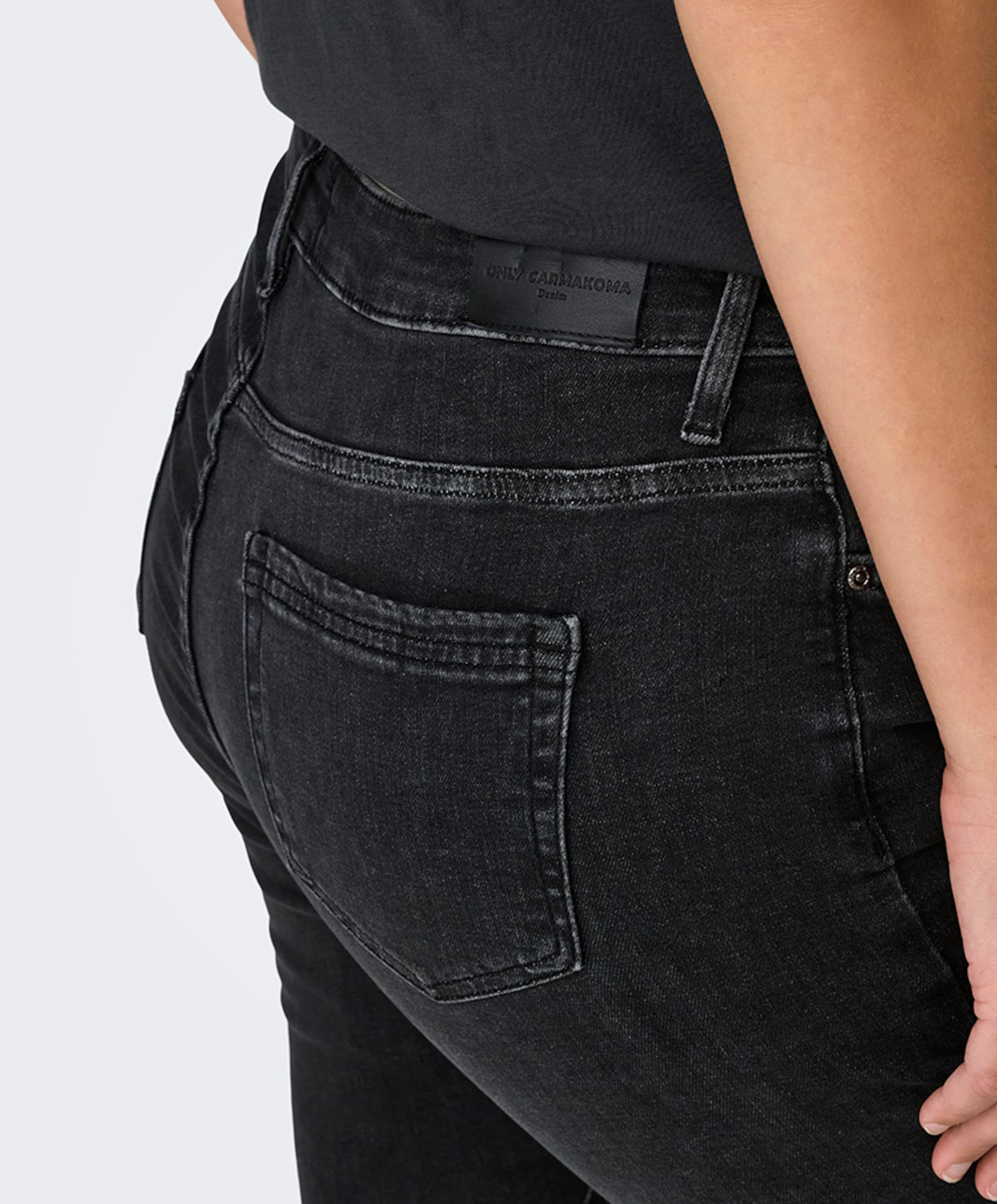 Only Carmakoma CARWILLY REG SKINNY DNM CRO224 NOOS dames jeans zwart