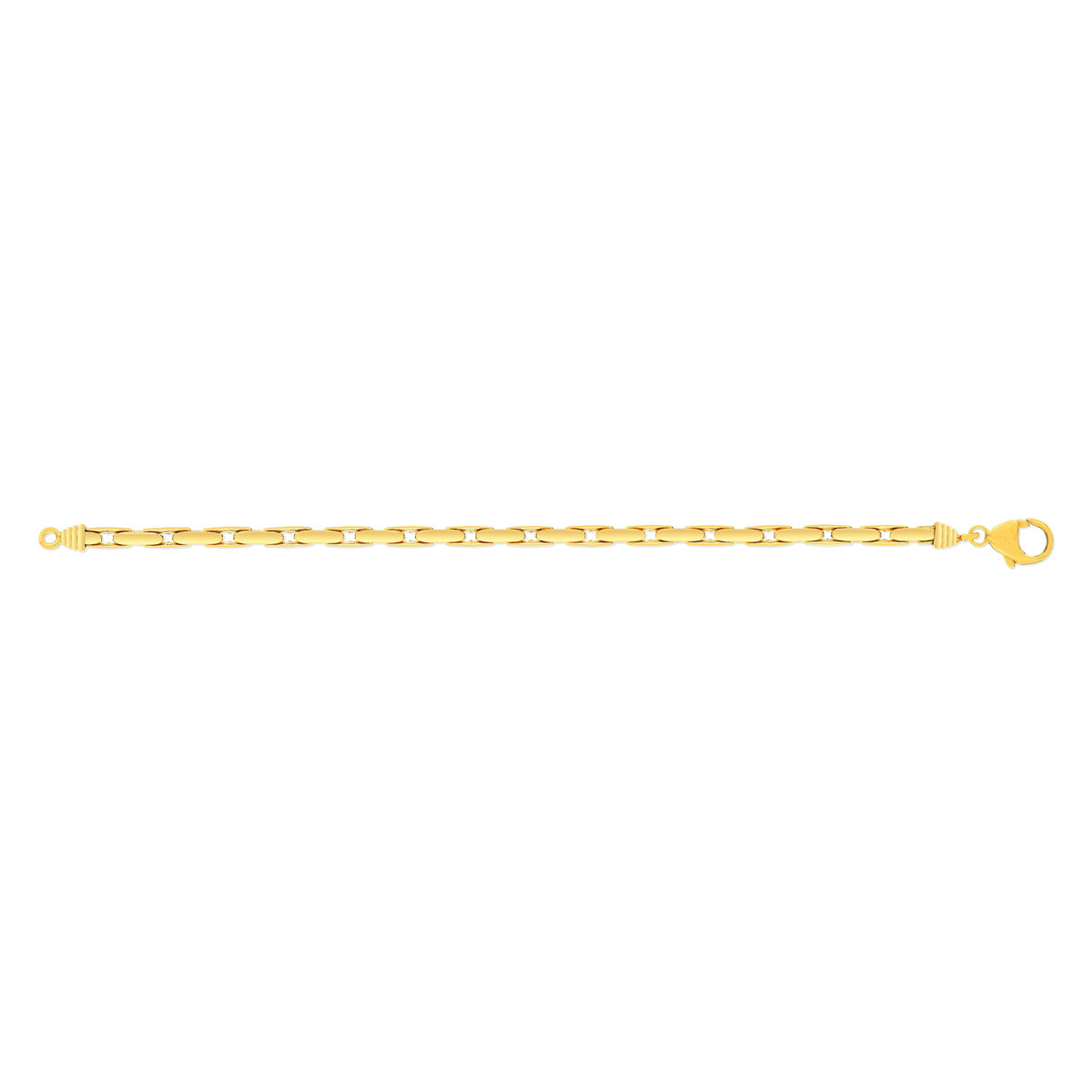 Bracelet plaqué or maille cobra ronde 19 cm.