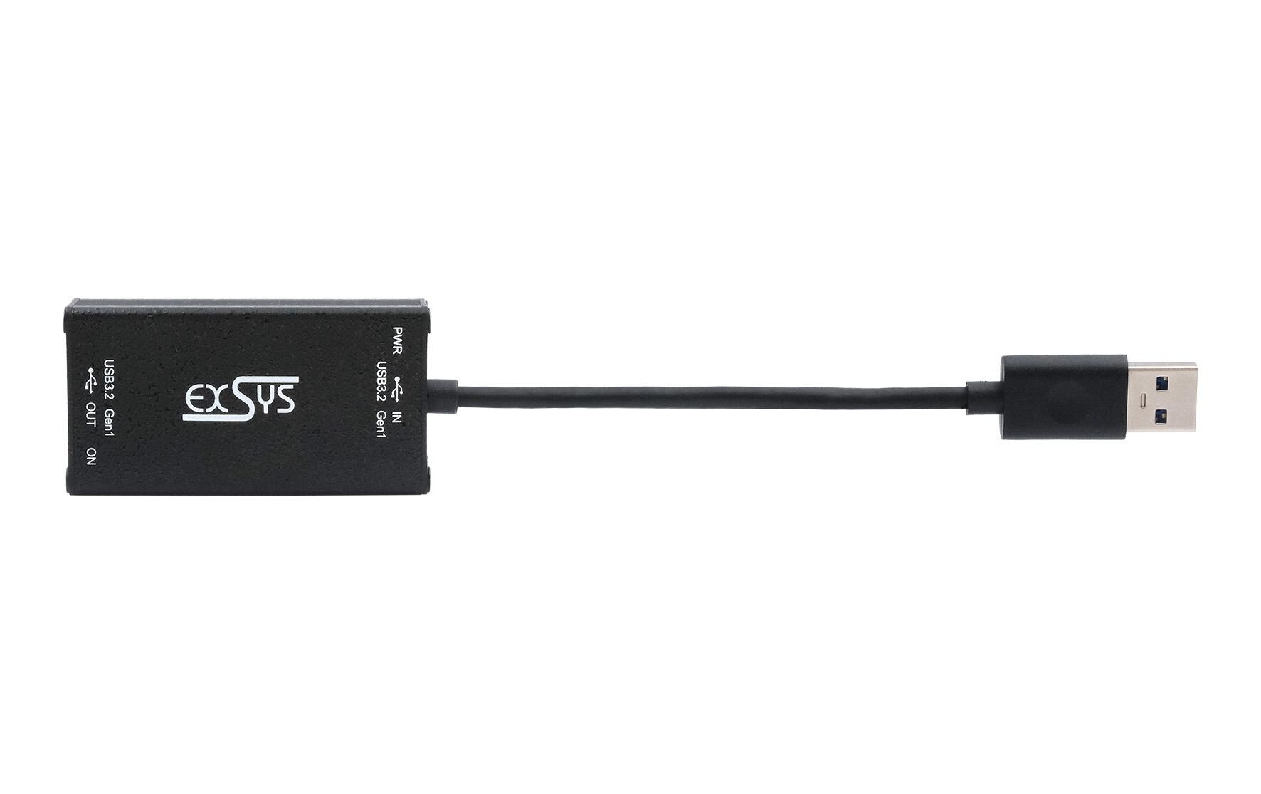 USB-Hub USB 3.2 Gen 1 Managing Adapter1-Port USB 3.2 Gen 1 Managing-Adapter mit 15KV ESD Überspannungsschutz (DIN-Rail)