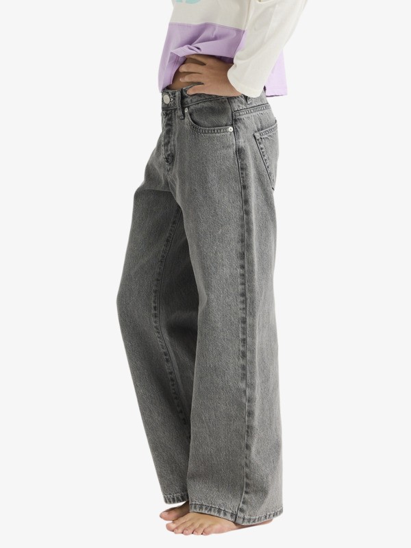 Dawn Patrol Mid Lava Jeans à coupe ample Noir Fille 4-16