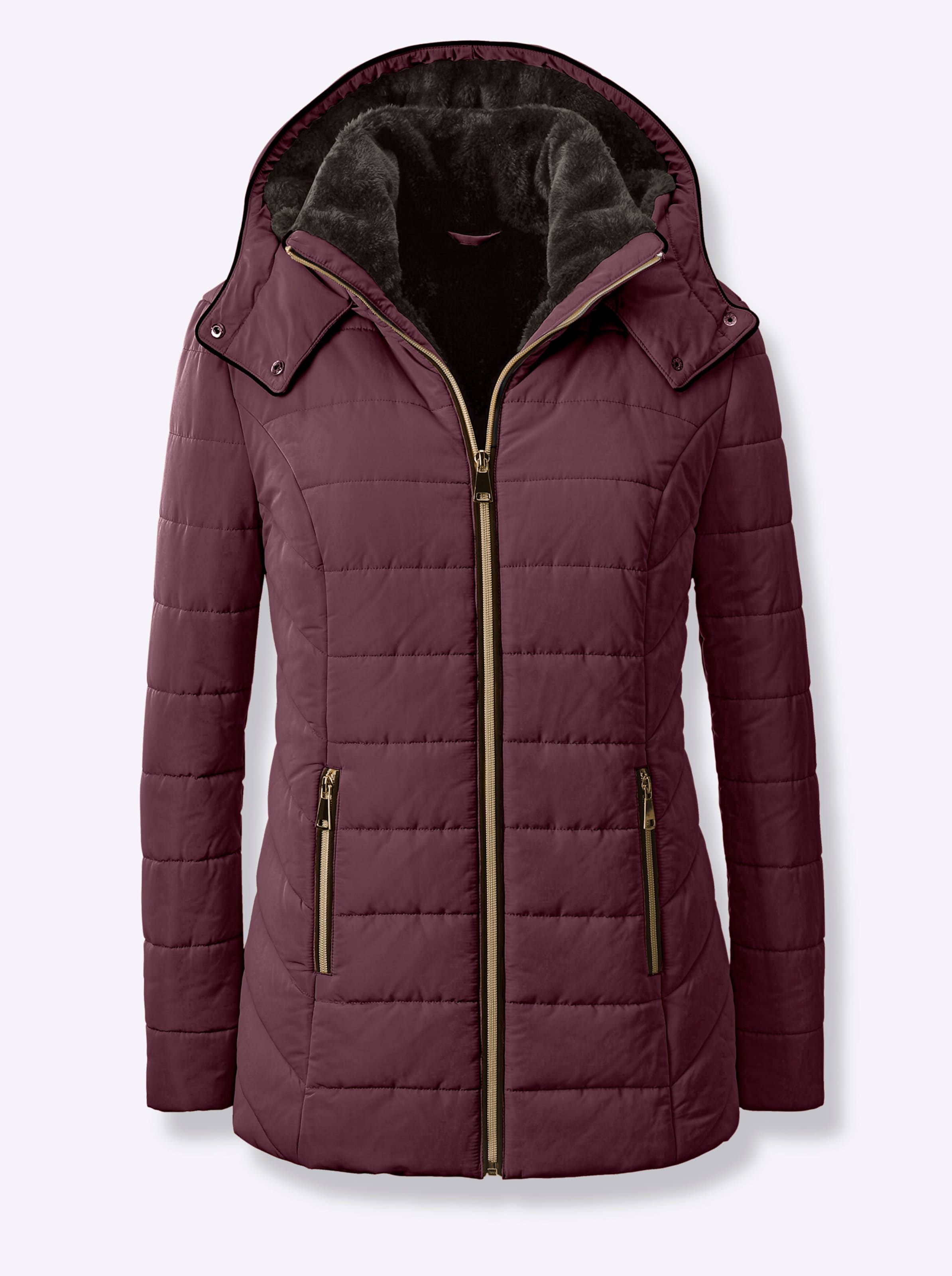 Steppjacke in burgund