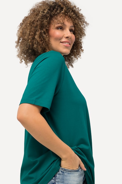 T-Shirt, A-Linie, V-Ausschnitt, Halbarm