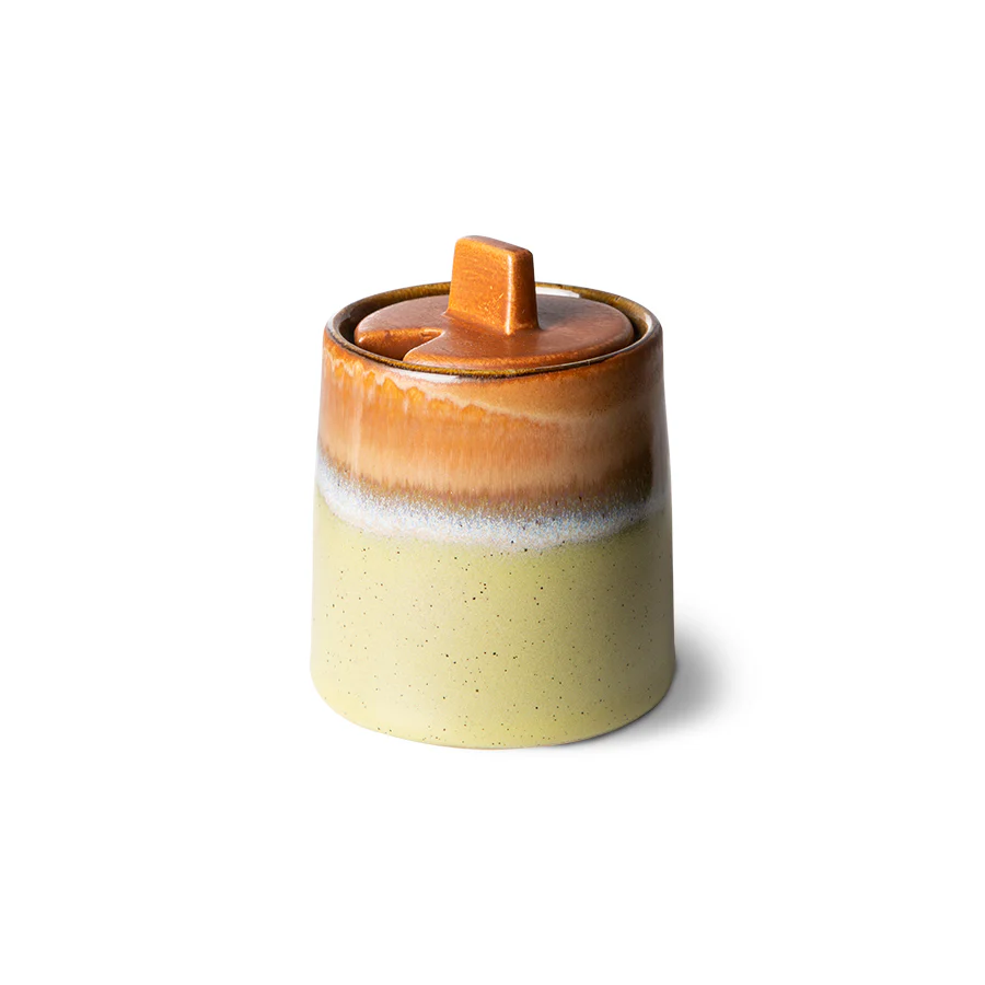 HKliving  70s ceramics mælkekande & sukkerskål - Berry/Peat