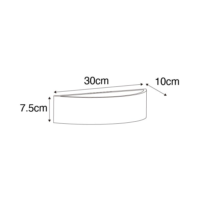 Landelijke wandlamp gips wit - Aurel Novo