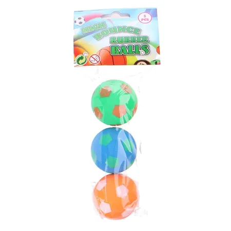 Johntoy Gummi Bälle 5 cm, 3 Stück im Beutel