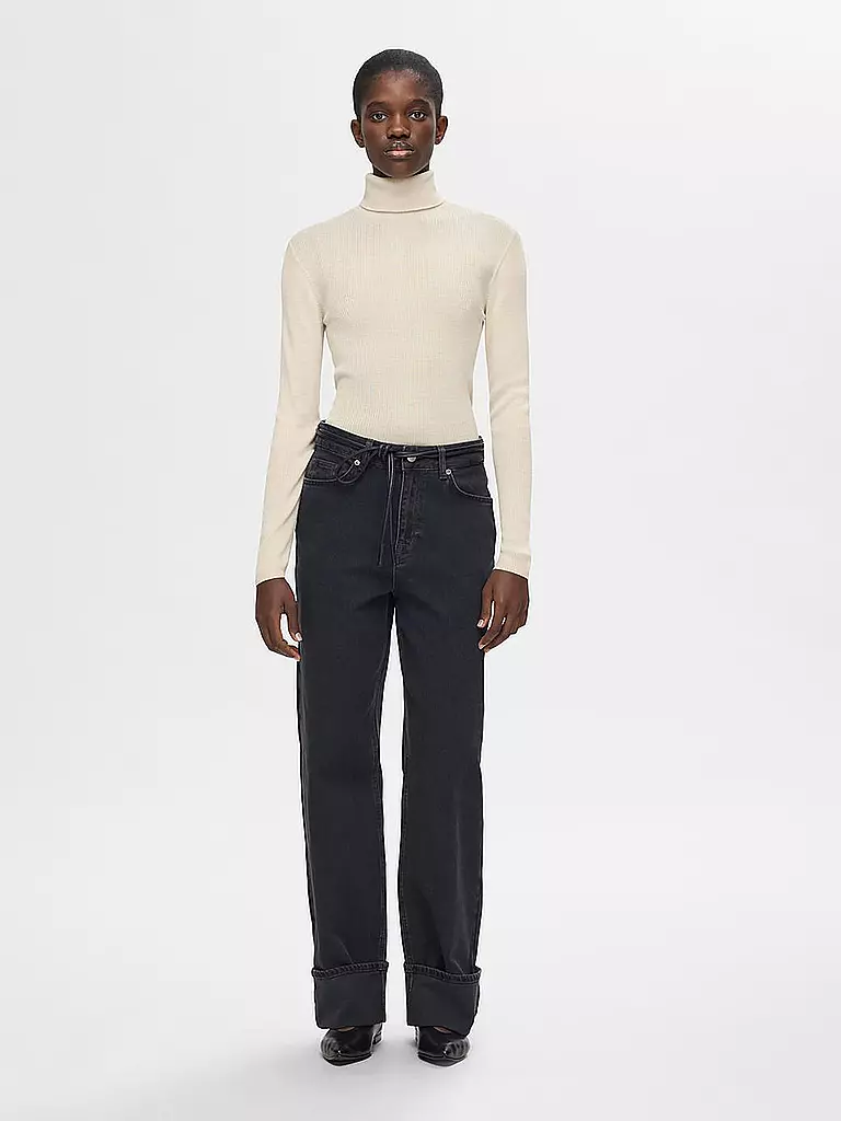 SELECTED FEMME Rollkragenpullover SLFNAJA creme