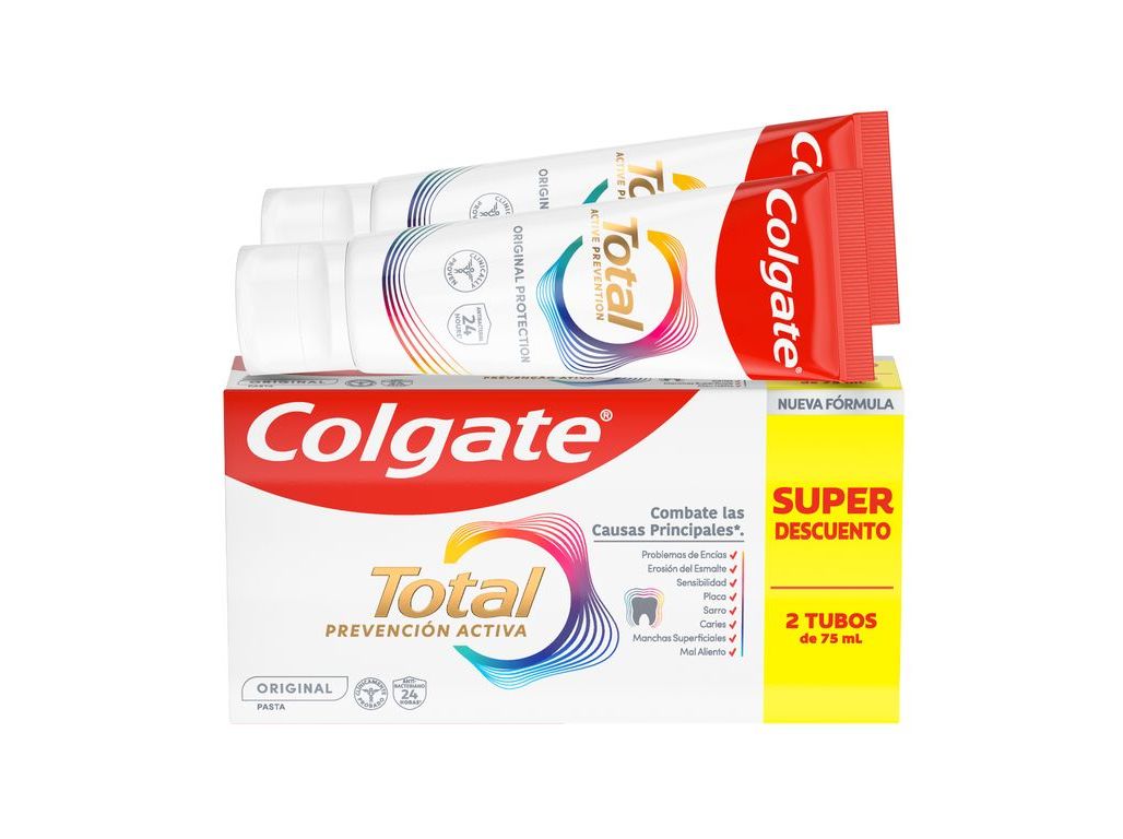 PASTA DE DENTES PROTEÇÃO TOTAL COLGATE 2X75ML