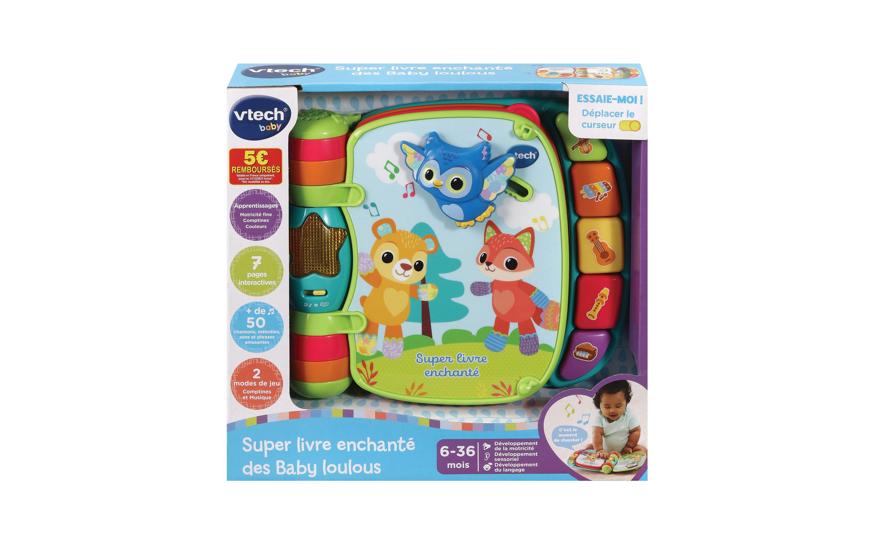 Musikspielzeug Livre enchanté des Baby loulous bleu -FR-Lädt zum Spielen, Zuhören und Mitsingen ein