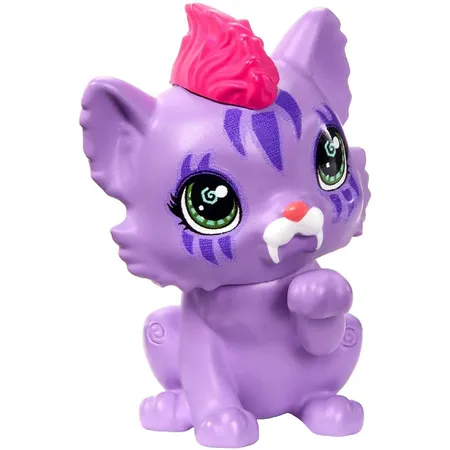 Mattel Cave Club Roaralai Puppe (25 cm), prähistorische Modepuppe mit Haus-Dinosaurier