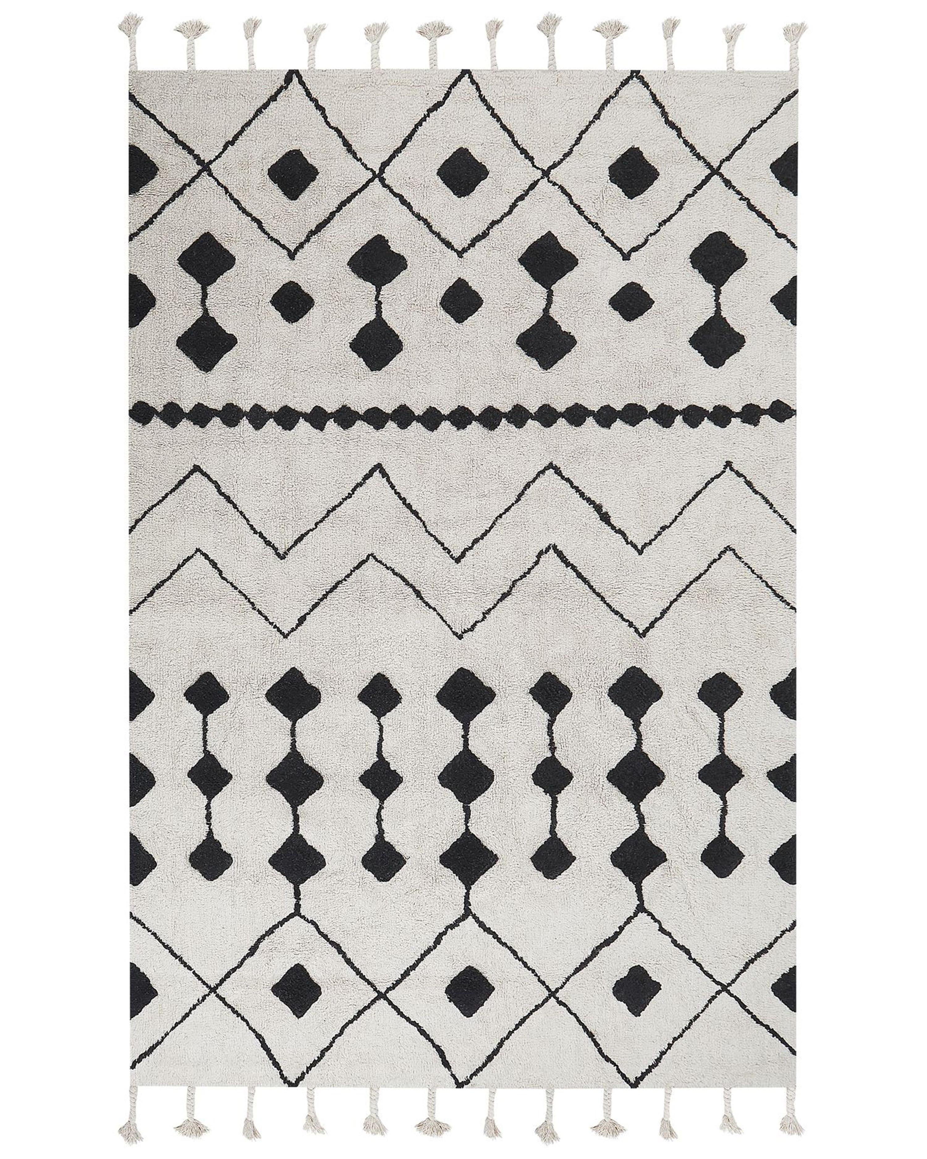 Vloerkleed KHEMISSET Gebroken wit 160 x 230 cm Katoen