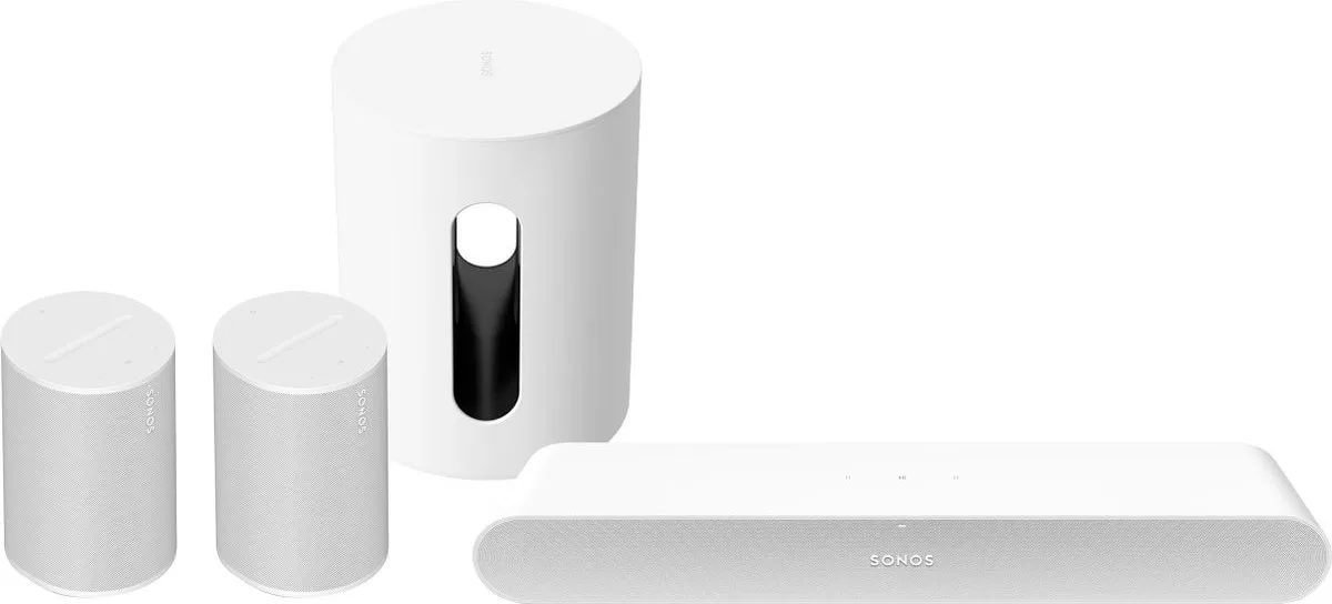 Sonos Ray 4.1 Era 100 Blanc (1 Sonos Ray, 1 Sonos Sub Mini et 2 Sonos Era 100) Home-cinéma sans fil