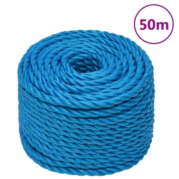 vidaXL Arbeidstau blå 20 mm 50 m polypropylen