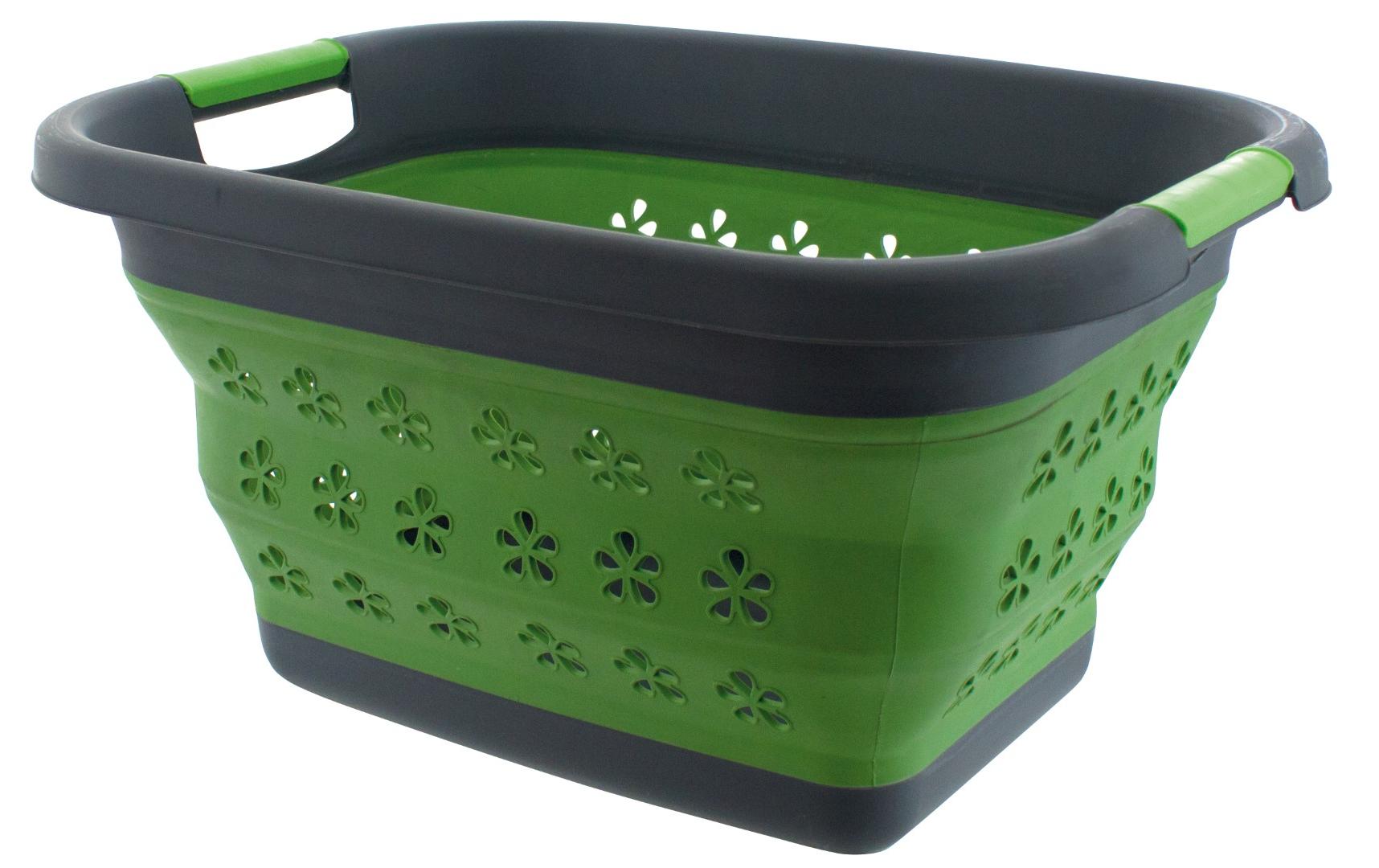 Wäschekorb 50 l, Grün/SchwarzCamping-Wäschekorb