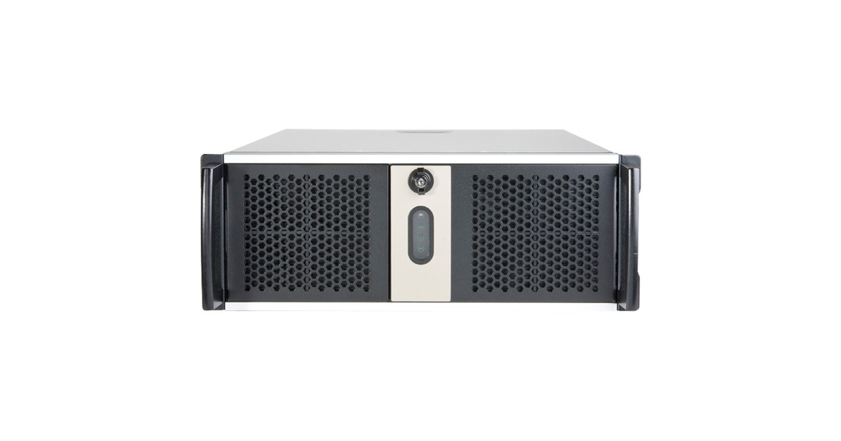 ChenbroRM42300 rack behuizing  (Zwart/zilver | 2x USB-A 3.2 (5 Gbit/s))