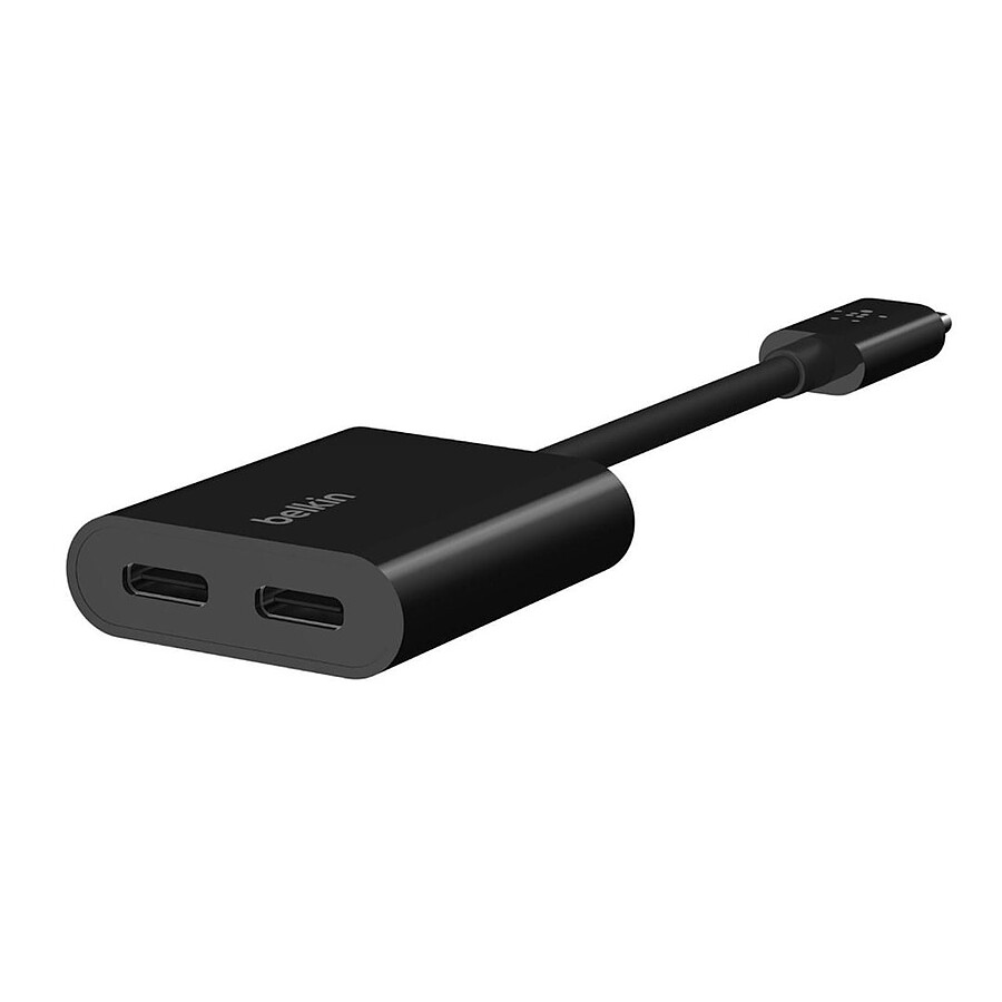 Adaptateur USB-C vers USB-C audio + recharge jusqu'à 60 W