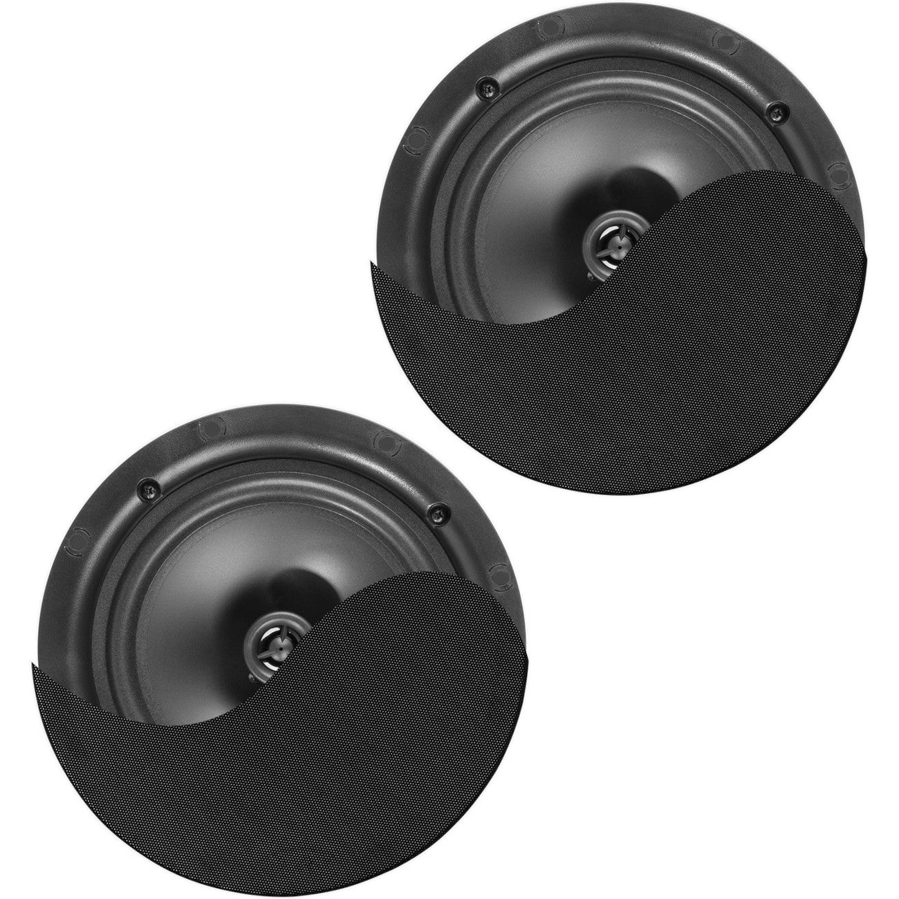 Power Dynamics NCBT8B actieve plafondluidsprekerset met Bluetooth, 8 inch