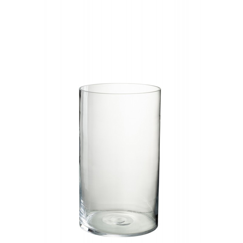 Photophore en verre transparent 20x20x35 cm